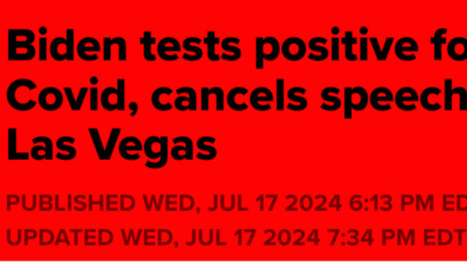 Democrats dumping Biden because they are suddenly really worried about his health (Yeah Riiiight)! But notice anything strange about Biden with Covid?