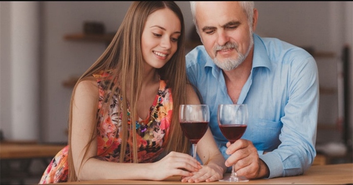 Older guys take advantage of younger women for their beauty/lack of knowledge. Younger women take advantage of older men for their wisdom/money?