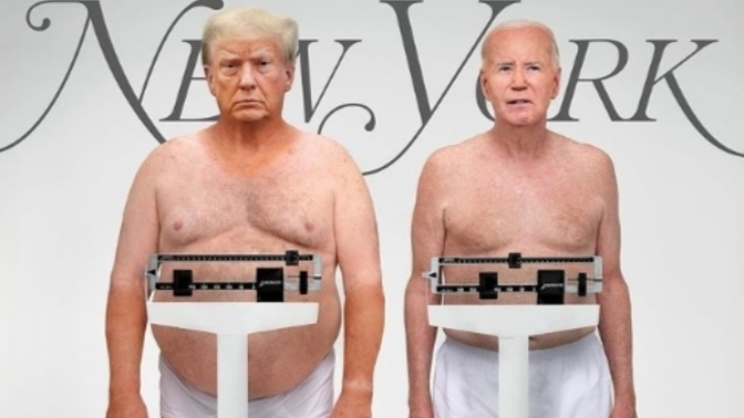 Partially nude picture of Biden and Trump, Appropriate or Not?