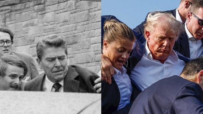 What is the difference between the assassination attempt on Regan and Trump (There was call for gun reform then - crickets now)?
