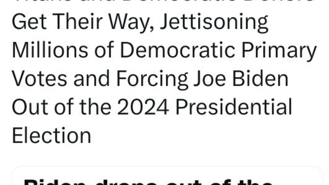 Does biden drop out assure a trump win? Was it right call? Who should candidate be? Is this a FU to prinary voters? Will convention be a DISASTER?
