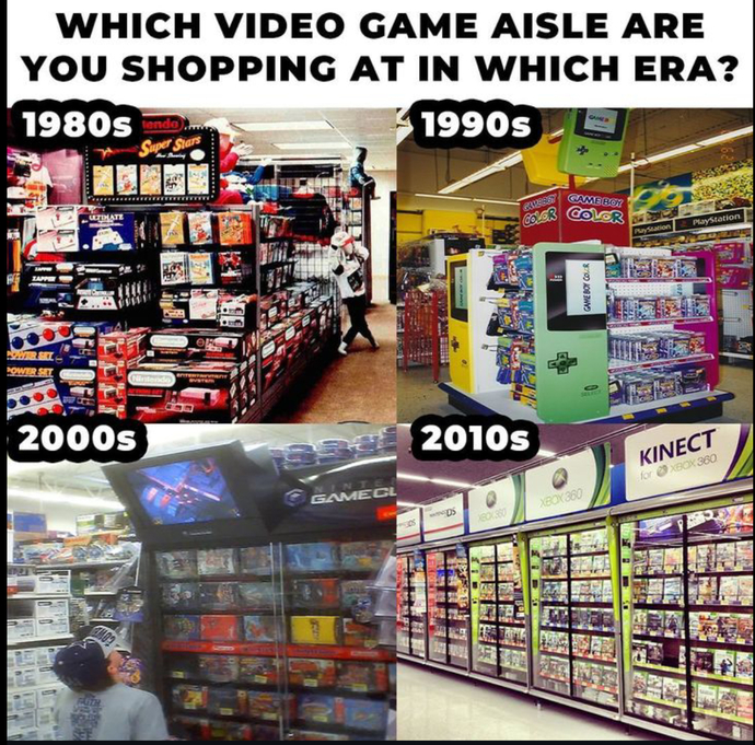 Which decade are you shopping in if you got a time machine?