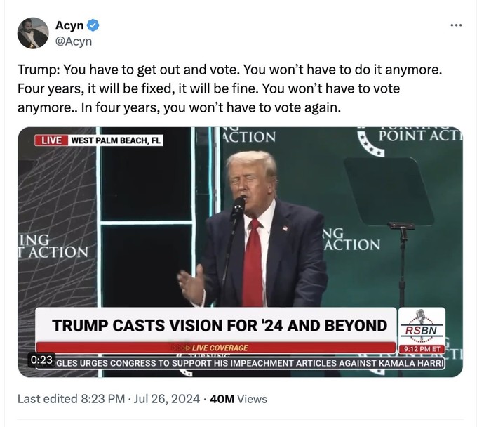 Did you know that Trump finally told the truth?