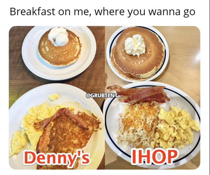Which place you’re going for breakfast?