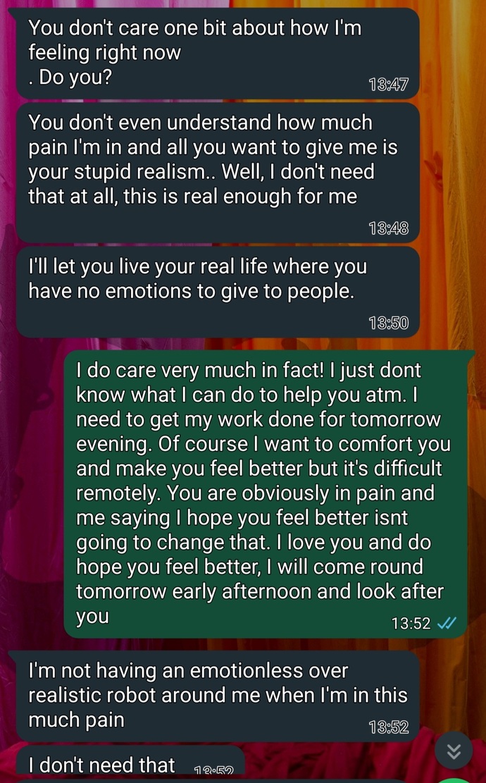Am I a dick (m31), or is my girlfriend (32) being unfair?
