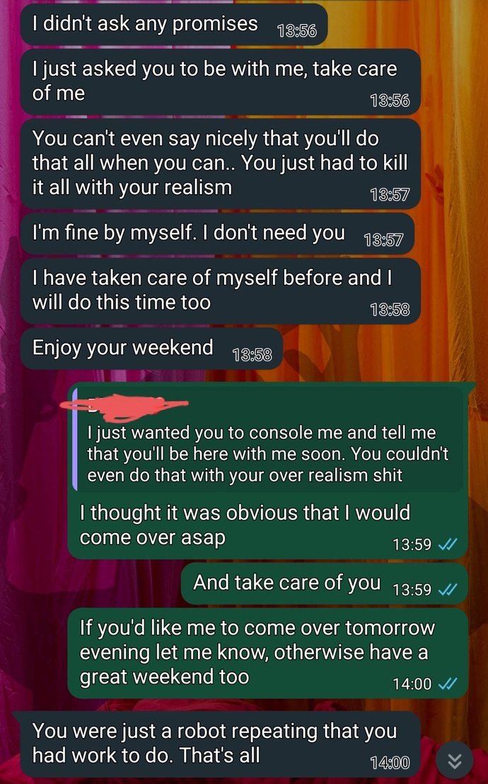 Am I a dick (m31), or is my girlfriend (32) being unfair?