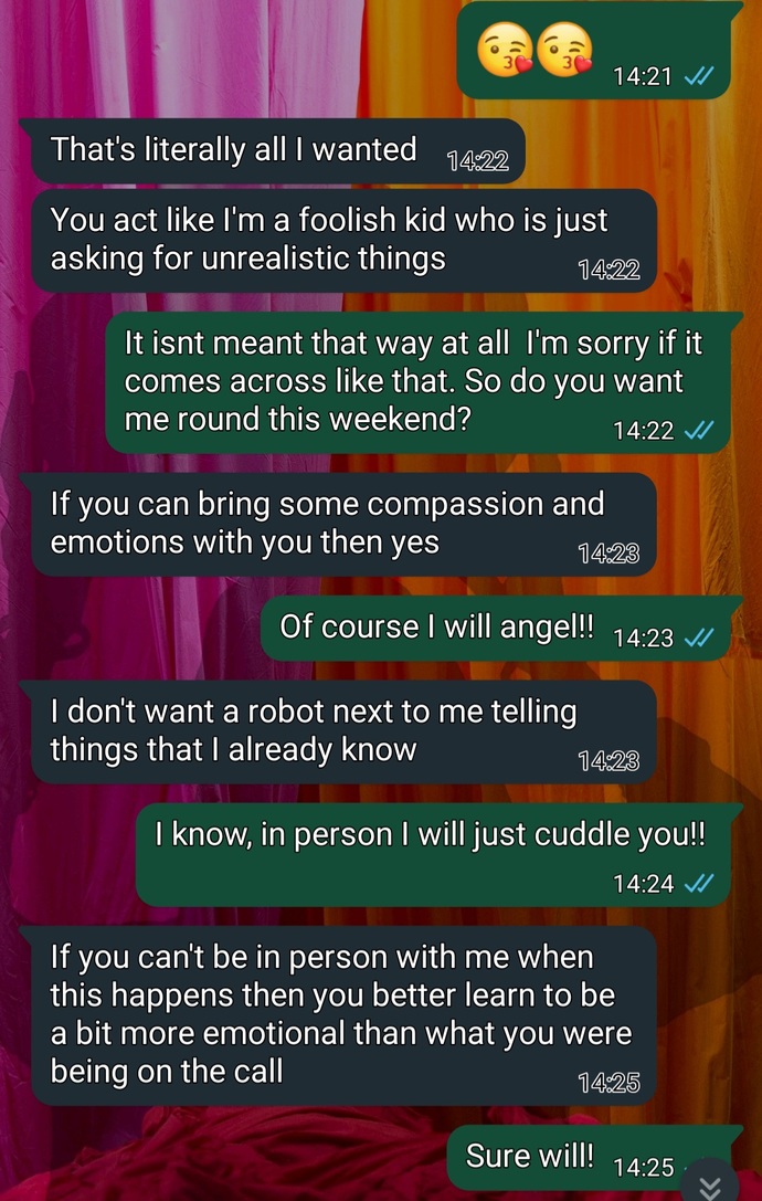 Am I a dick (m31), or is my girlfriend (32) being unfair?