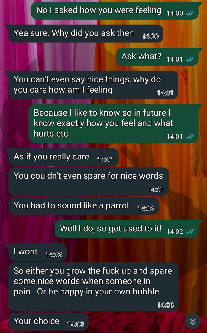 Am I a dick (m31), or is my girlfriend (32) being unfair?