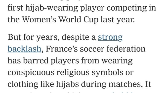 Should female athletes at the French Olympics inbe allowed to wear the hijab? Is it a question of failure of assimilation or freedom of religion?