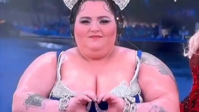 What sport does this lady represent?
