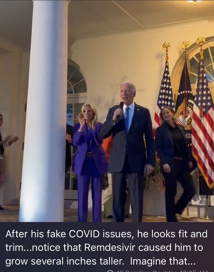 Who is that man wearing a Biden face suit?