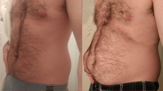 How much weight does it look like I gained?