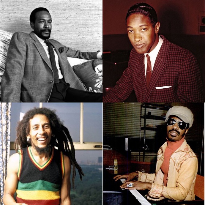 Is Kendrick Lamar an icon on the same level as Marvin Gaye, Sam Cooke, Bob Marley, and Stevie Wonder?