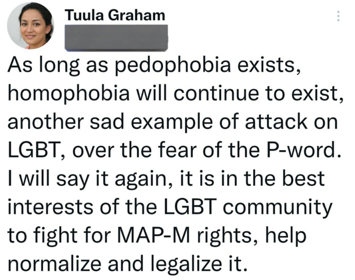 As long as Pedophobia exists, Homophbia will continue to exist, another sad example of attack on LGBTQ?