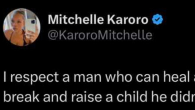 A woman says "I respect a man who can heal a heart he didn't break and raise a child he didn't make"?