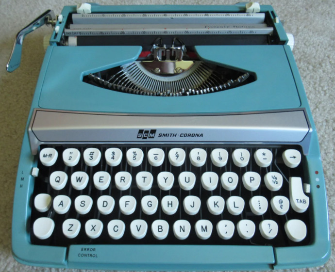 1969 Smith Corona typewriter. The ¢ is under the @ on the right.