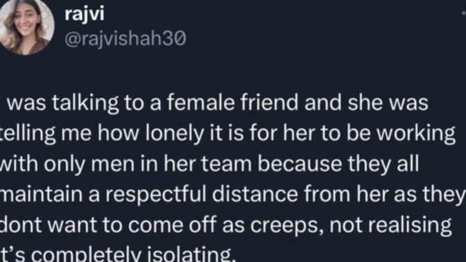 Should men that dont talk to women at work be fired?