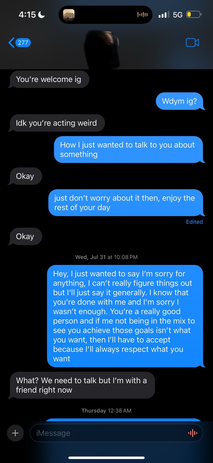 Is this a break up or what? (long distance)?