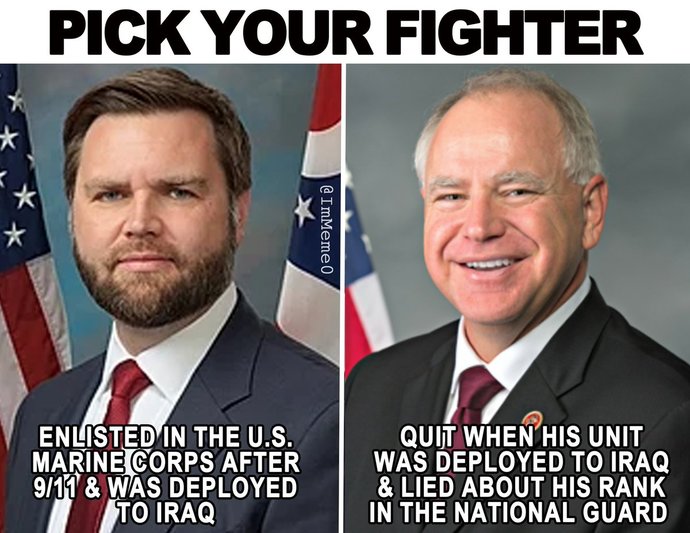Hypothetical: Forget about Trump and Harris, if the presidential nominees were Vance (R) and Walz (D) which would you vote for and why?