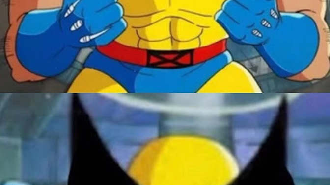 Y'all see, it too, wolverine's mask is 2 batman kissing?