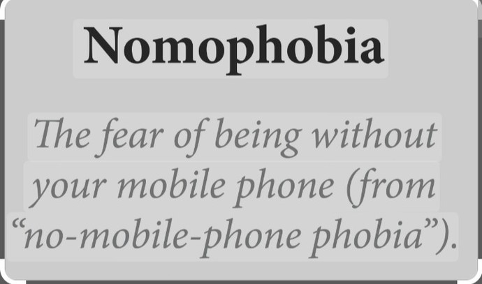 Do you have nomophobia?