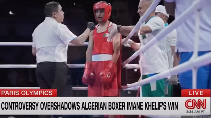 So she’s not a tranny boxer? The loser was just moaning like Trump?