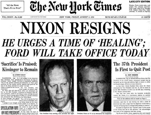 Where were you on this day in history - August 8, 1974?