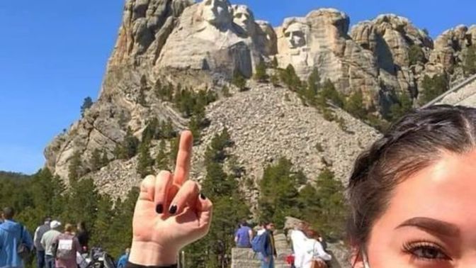 This is apparently what Native Americans do when they visit Mount Rushmore. thoughts?