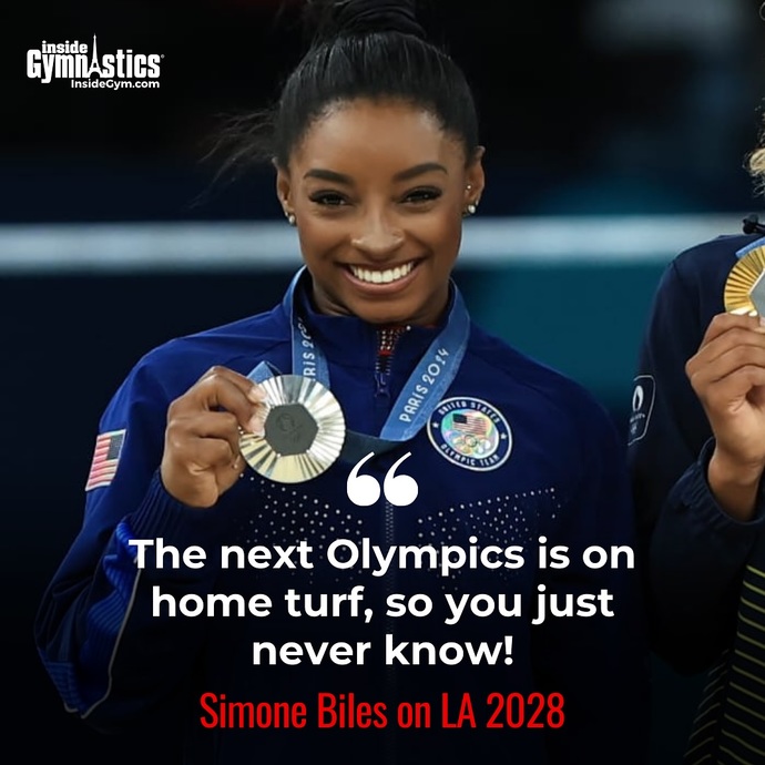 Do you think Simone Biles will retire after the current Olympics, or do you believe she might still compete in 2028?