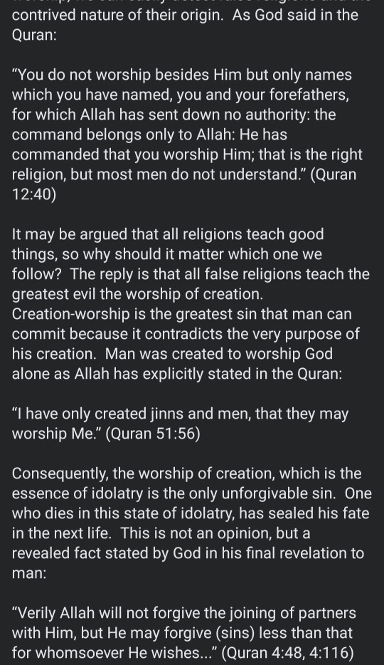 How one can recognize a false religion upon study of its basic message?