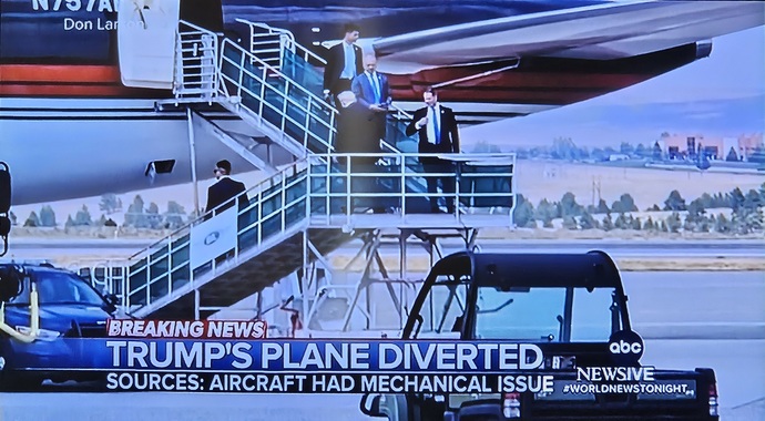 Trumps plane deverted to Montana due to a mechanical issue. Is this another assassination attempt?
