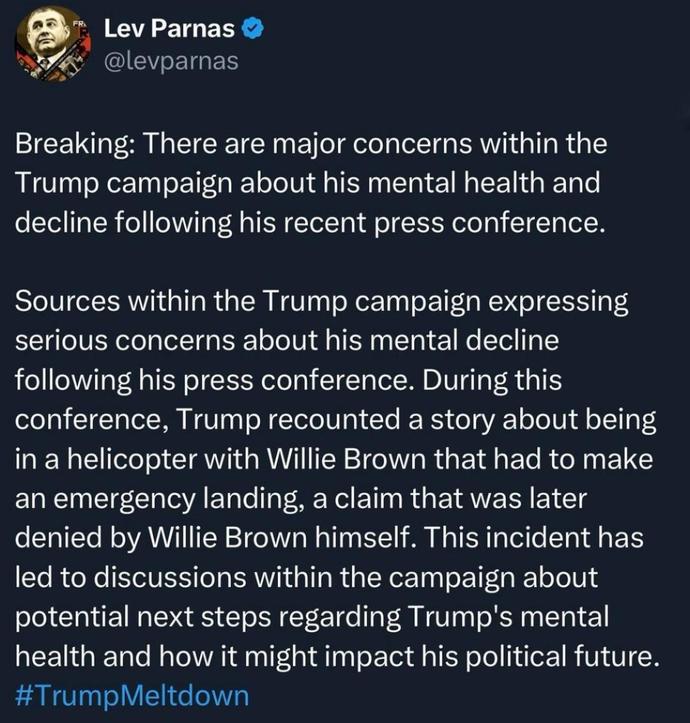 Does anyone take this at face value or do you think he will drop out of the race too or forced out?