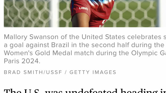 USA women’s soccer, did you see Swanson score for the Gold?