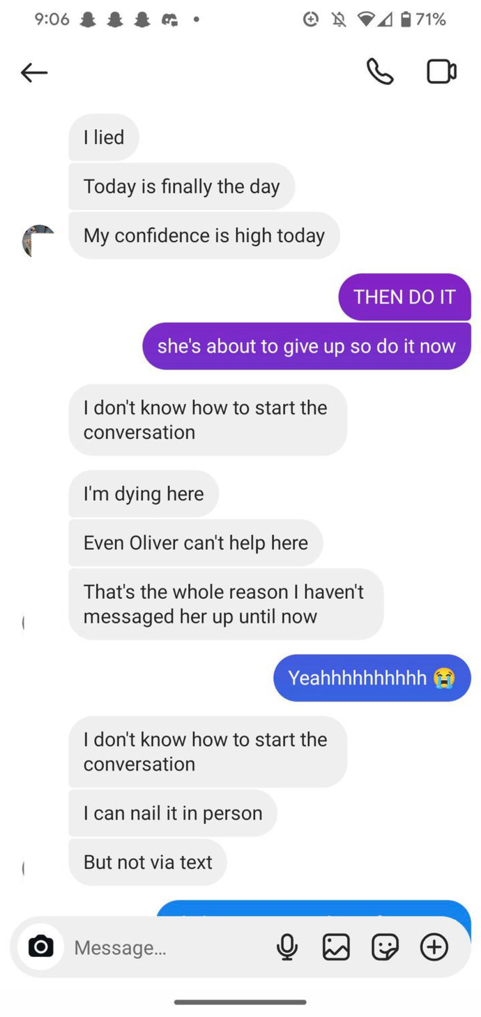 text he had with his sis pt 1