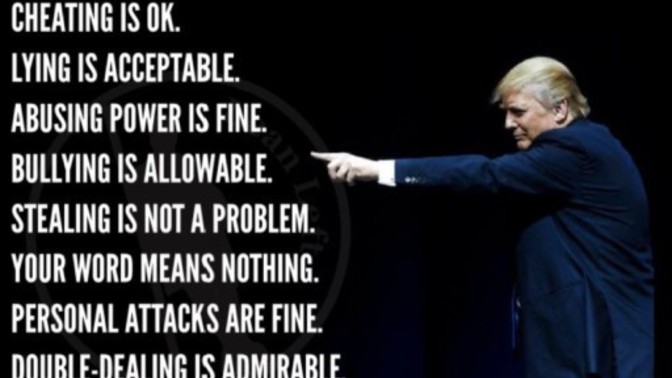 What has Trump taught American young people?