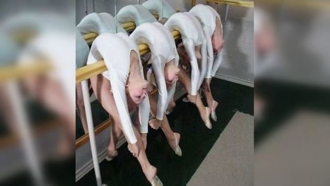 Why are some ballerinas put on drying racks?