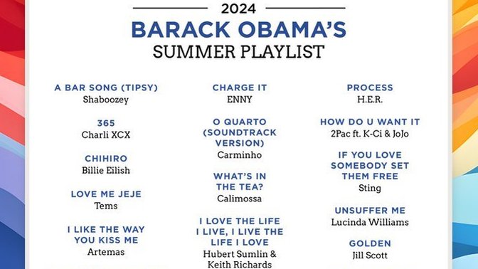 What do you think of OBAMA's PLAYLIST?
