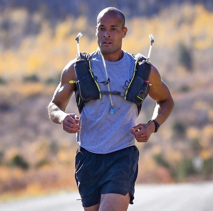 Navy seal David Goggins running a Marathon