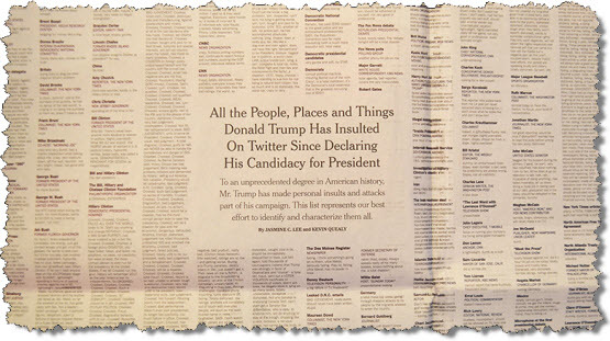 What do you think about Trump constantly insulting people?