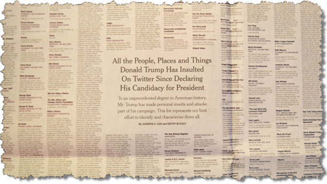 What do you think about Trump constantly insulting people?