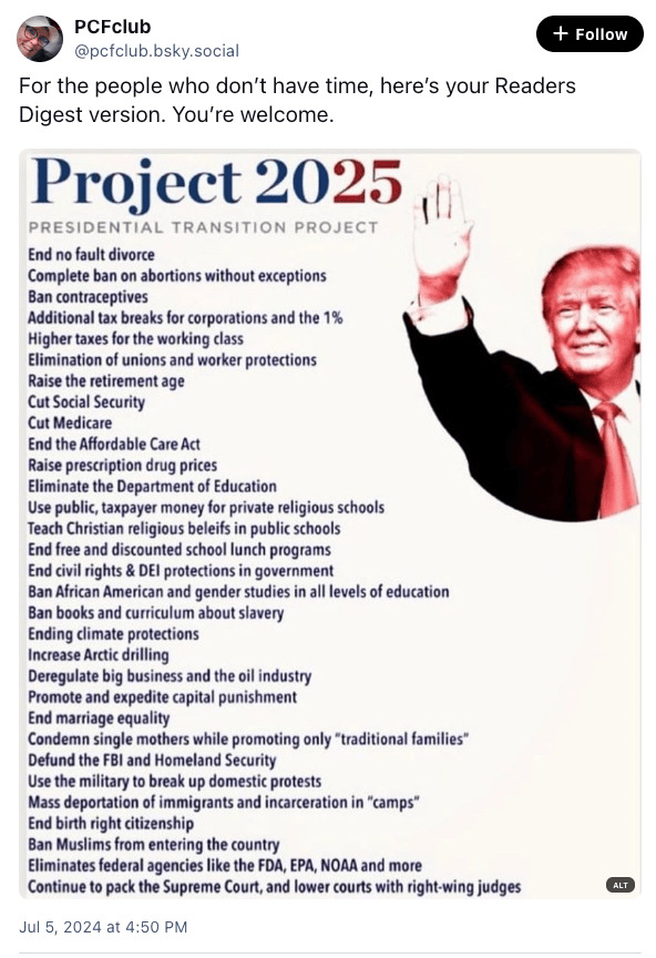 So, do you want to hear what the Project 2025 people are planning in secret?
