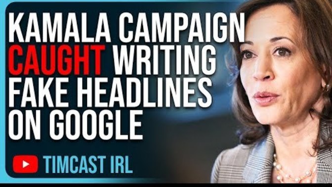 Was Kamala Harris caught writing fake headlines on Google?