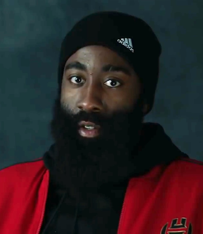 Since people ask questions about beards on men and how attractive it makes them, do you think James Harden looks that much better with a long beard?