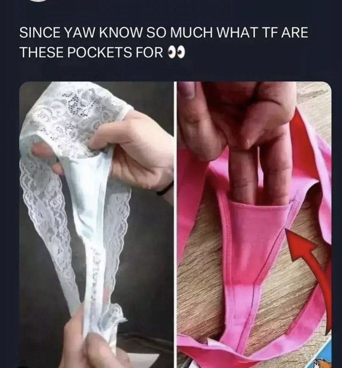 Why underwear 🩲 have this pocket?