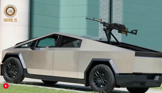 How about a MACHINE GUN on a CYBERTRUCK?