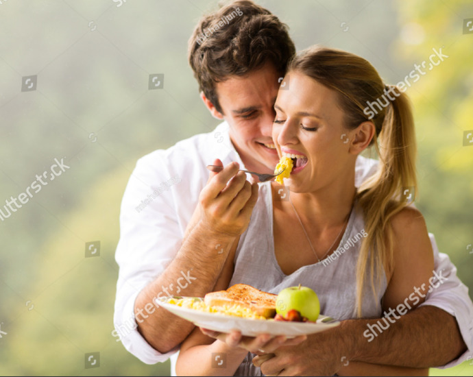 Is it okay to hand feed your wife delicious foods and fruits?