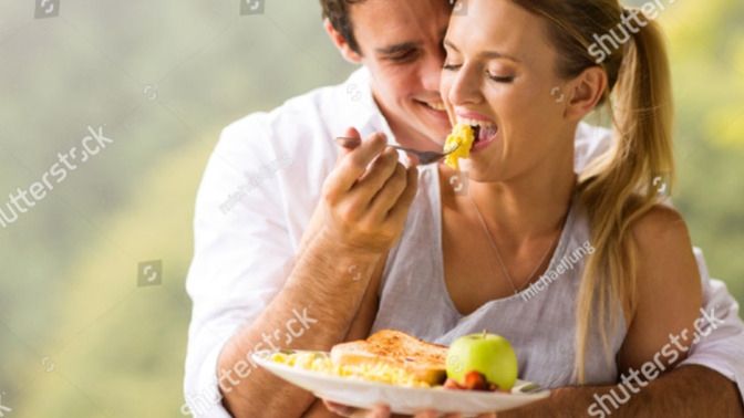 Is it okay to hand feed your wife delicious foods and fruits?