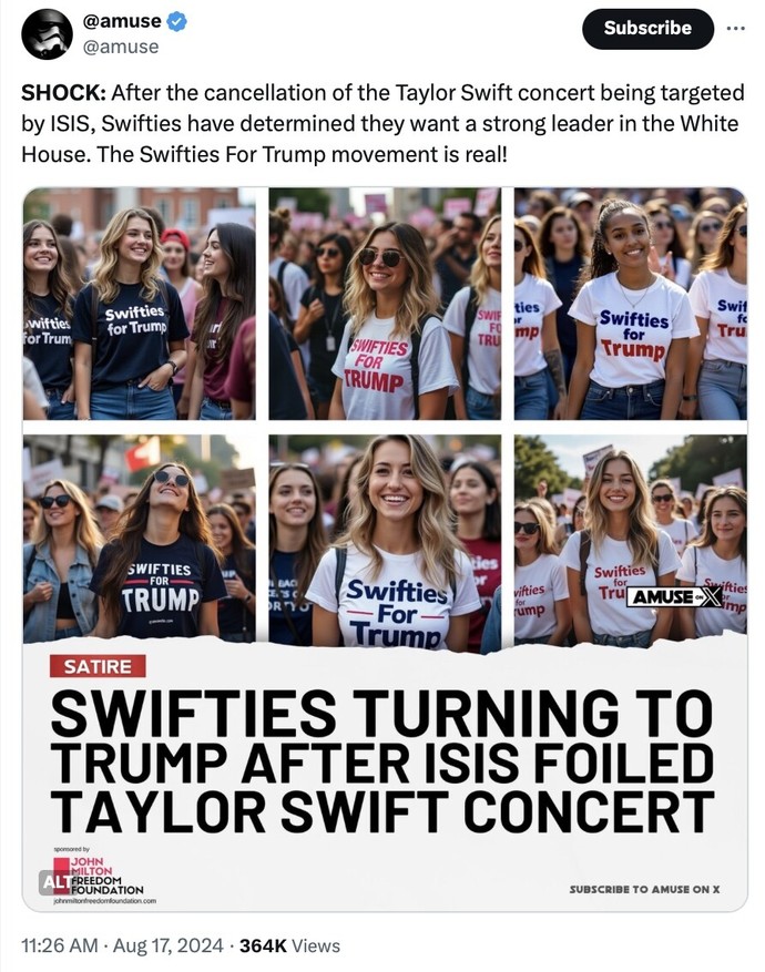 Donald was fooled into thinking this was real.