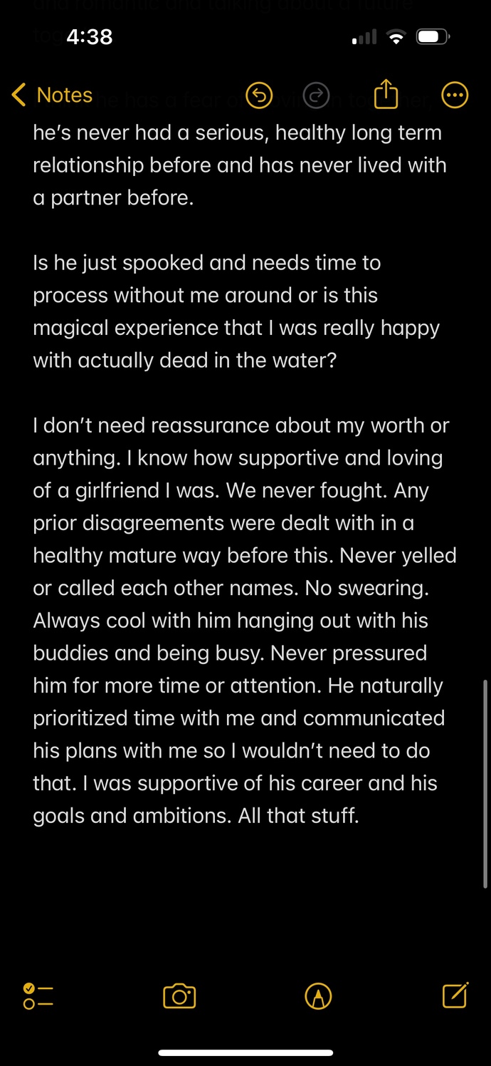 Will he regret it eventually and want to try to work things out?