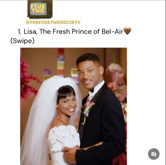 Who had the best wedding dress in Black Tv/cinema?
